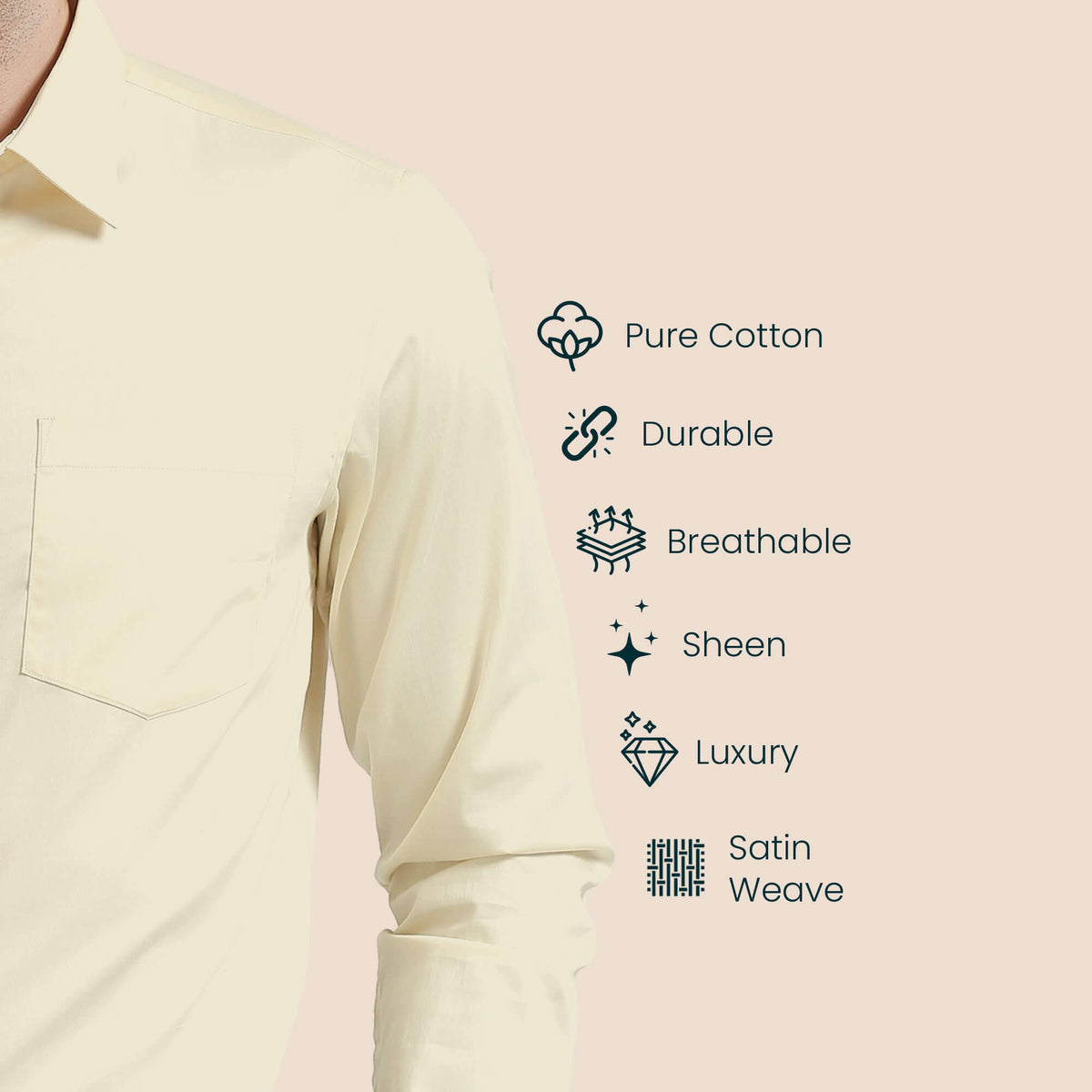 Cambridge Giza Cotton Shirt In Vanilla