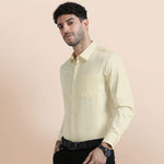 Cambridge Giza Cotton Shirt In Lemon Frost