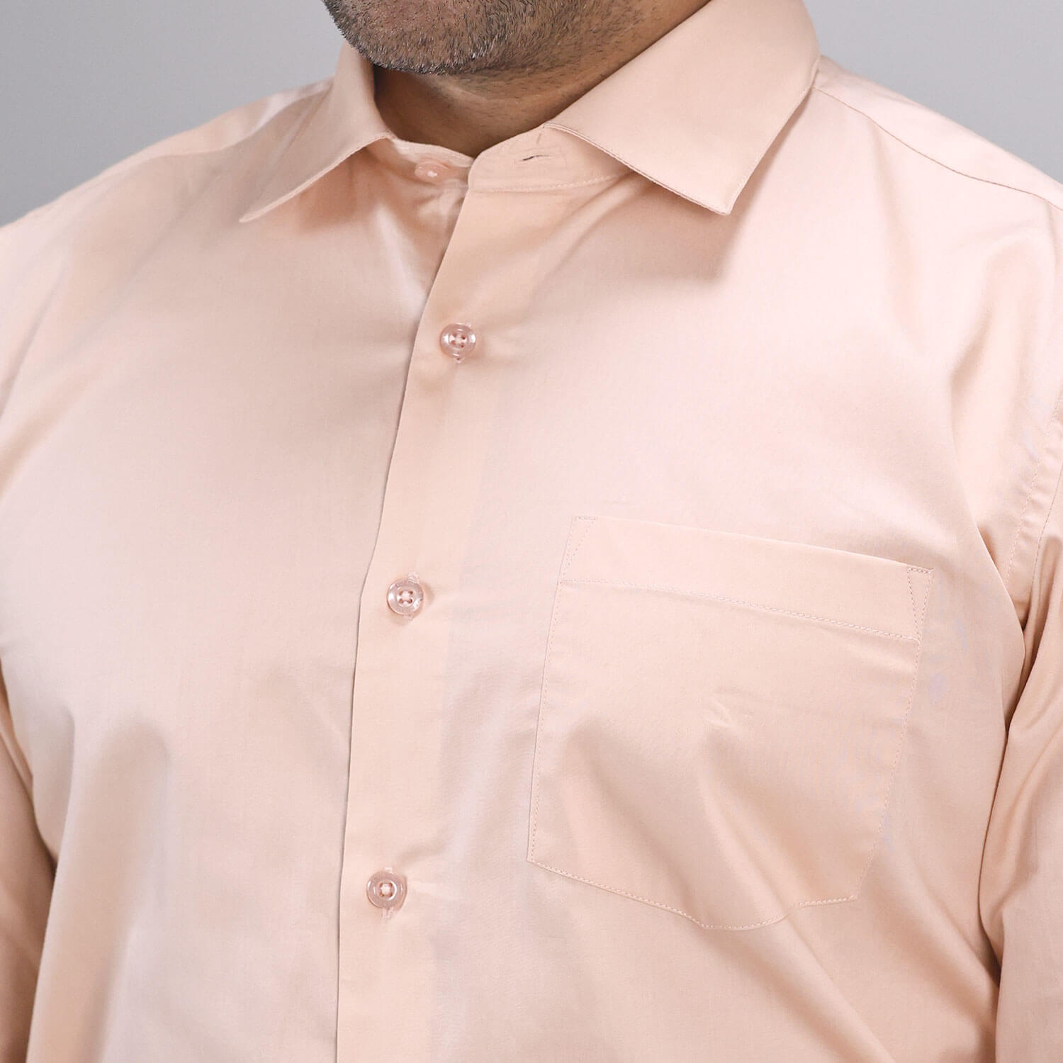 Cambridge Giza Cotton Shirt In Peach Fuzz