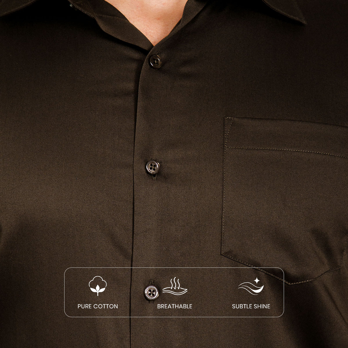 Cambridge Giza Cotton Shirt In Coffee