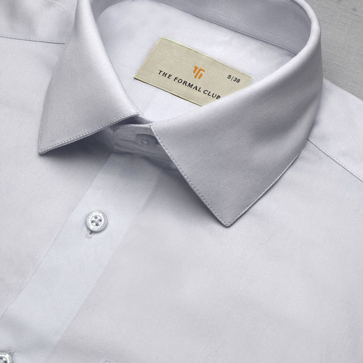 Premium Best-Seller Giza Shirt In Pewter & Cobalt/Wine Tie Combo