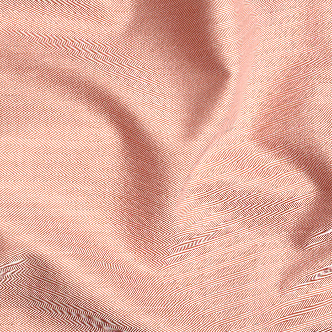 Imperial Herringbone 2 Ply Giza Shirt In Flamingo