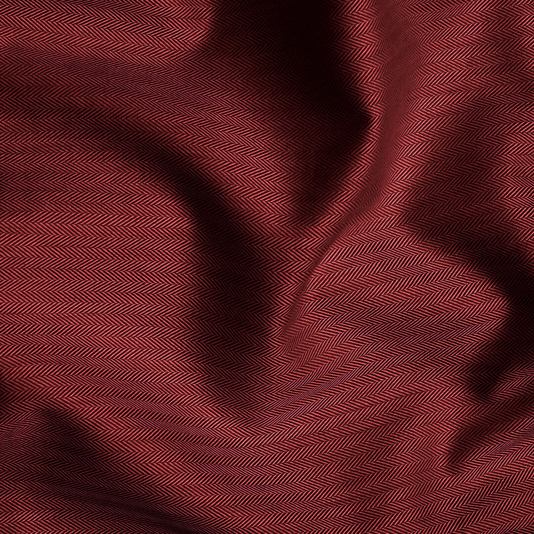 Imperial Herringbone 2 Ply Giza Shirt In Ruby