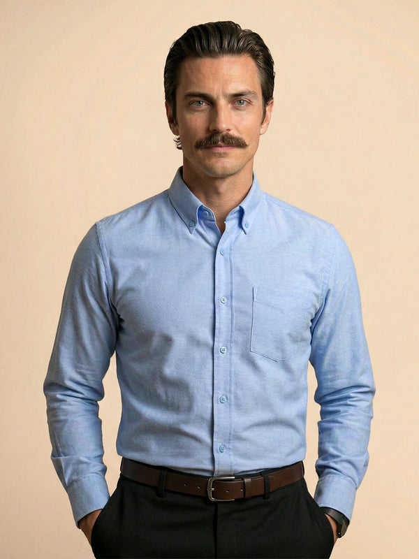 Regal Oxford Solid shirt in Ice Blue