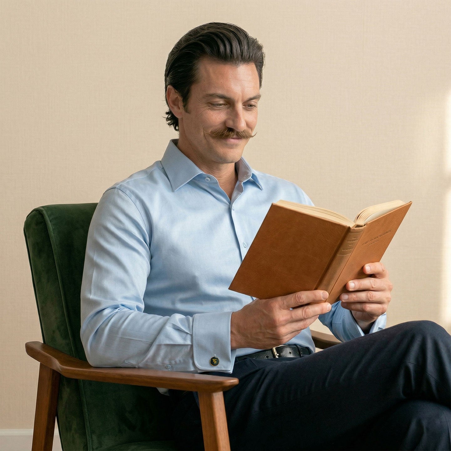 French Cuff Giza Cotton Shirt In Ice Blue