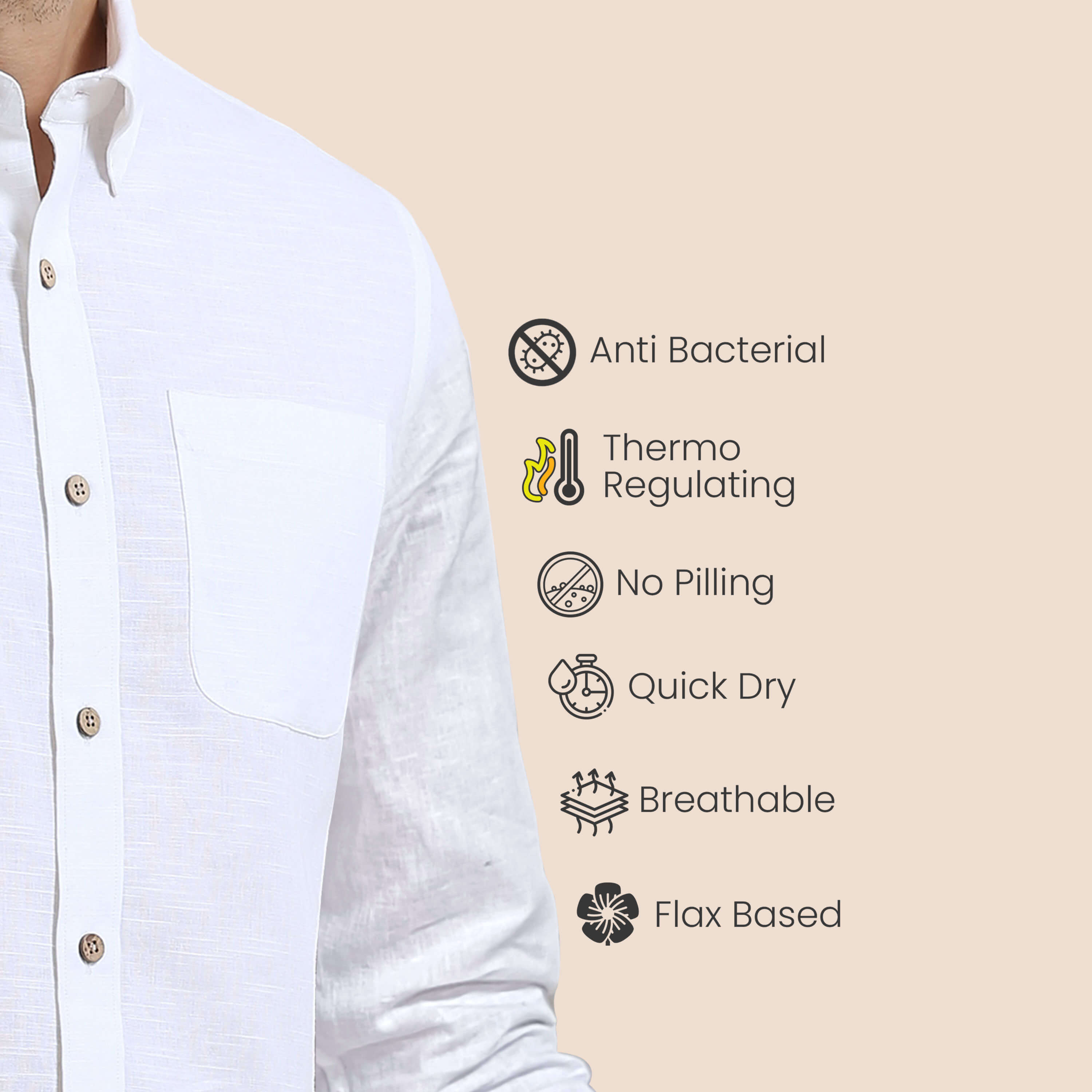 Breeze Linen Shirt In Ivory