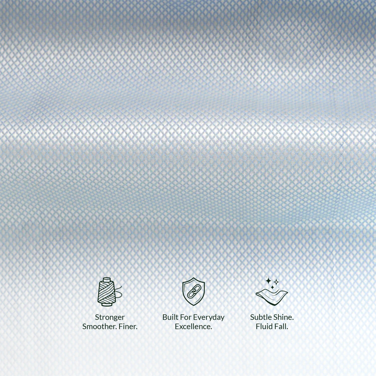 Diamond Dobby 2 Ply Cotton Shirt in Ice Blue