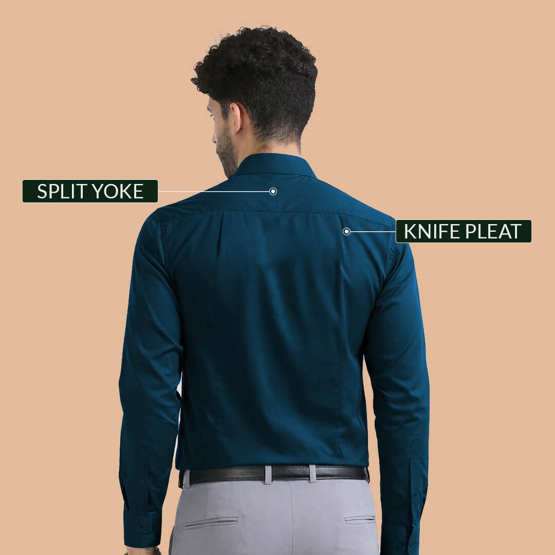 Cambridge Giza Cotton Shirt In Slate Blue