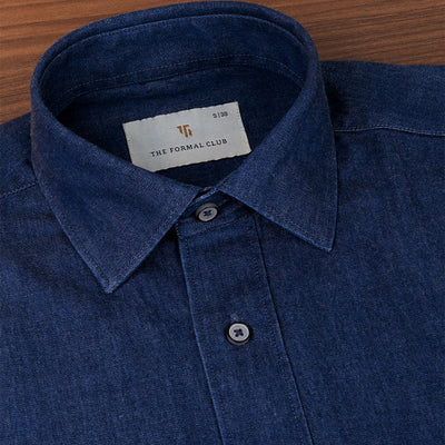 The Legend Denim Mens Shirt In Indigo