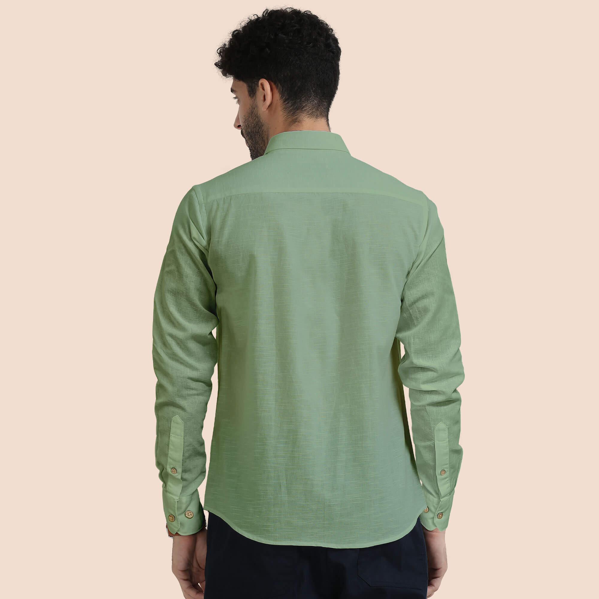 Breeze Linen Shirt In Leaf Green