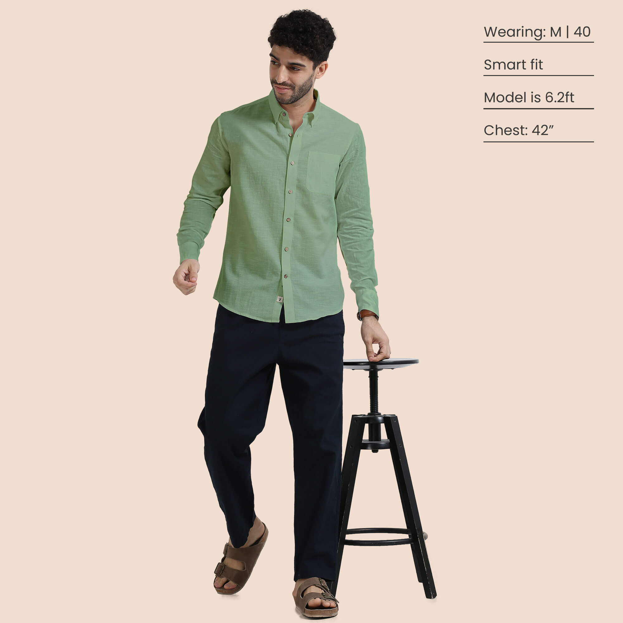 Breeze Linen Shirt In Leaf Green