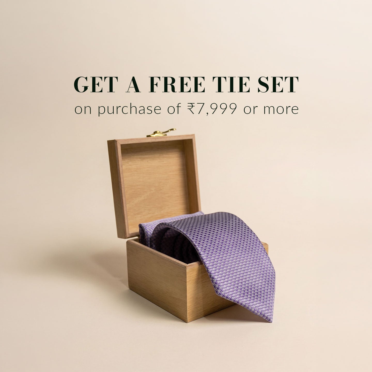 Houndstooth Handmade Tie & Pocket Square in Lilac/Grey