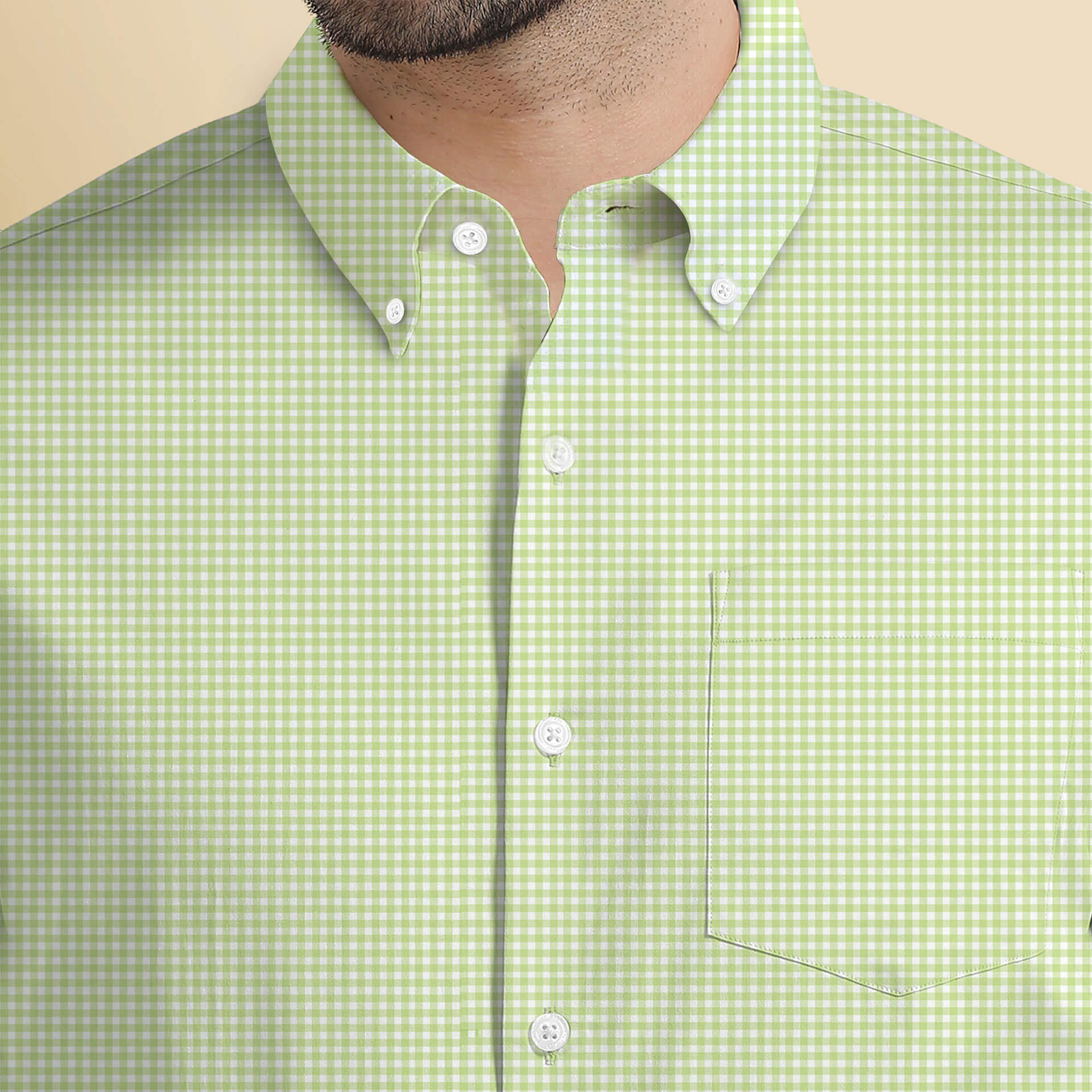 Gingham Lime & White Check Shirt