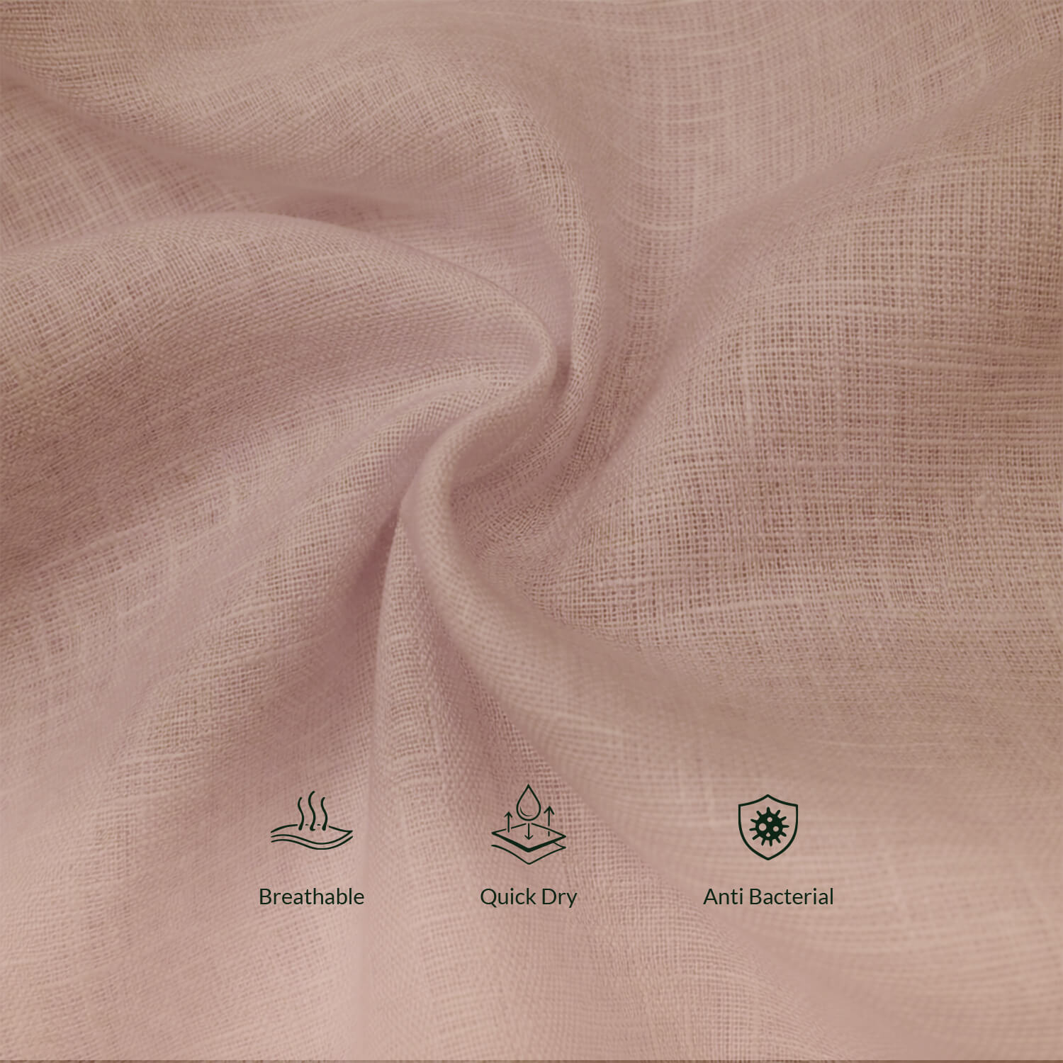 Breeze Linen Full Sleeves Shirt In Wood Rose