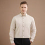 Breeze Linen Full Sleeves Shirt In Mushroom