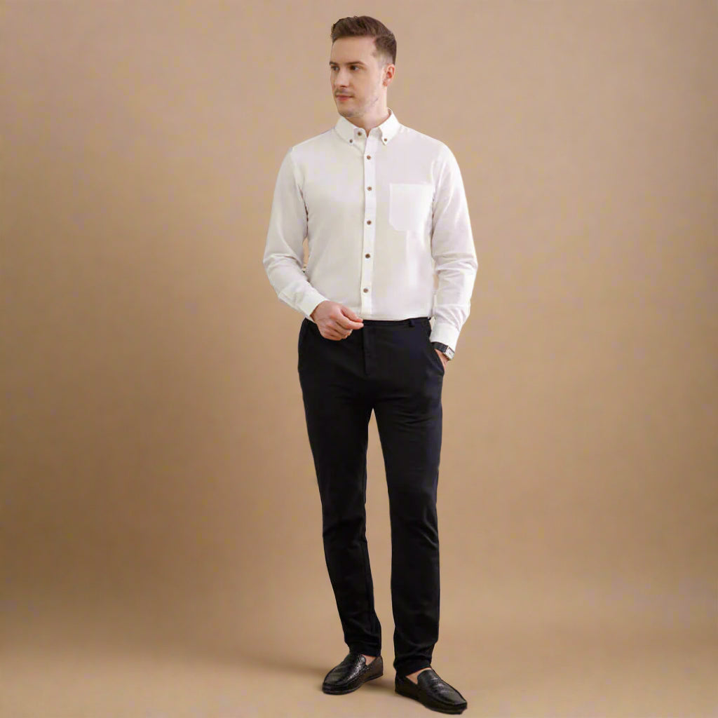 Breeze Linen Full Sleeves Shirt In Ivory