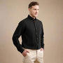 Breeze Linen Full Sleeves Shirt In Midnight