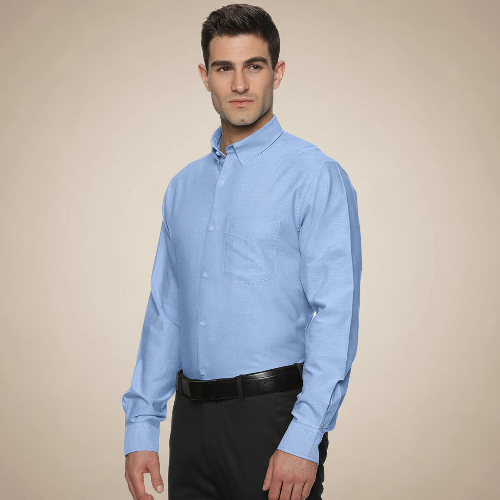Royal Oxford Dobby Shirt in Maya Blue
