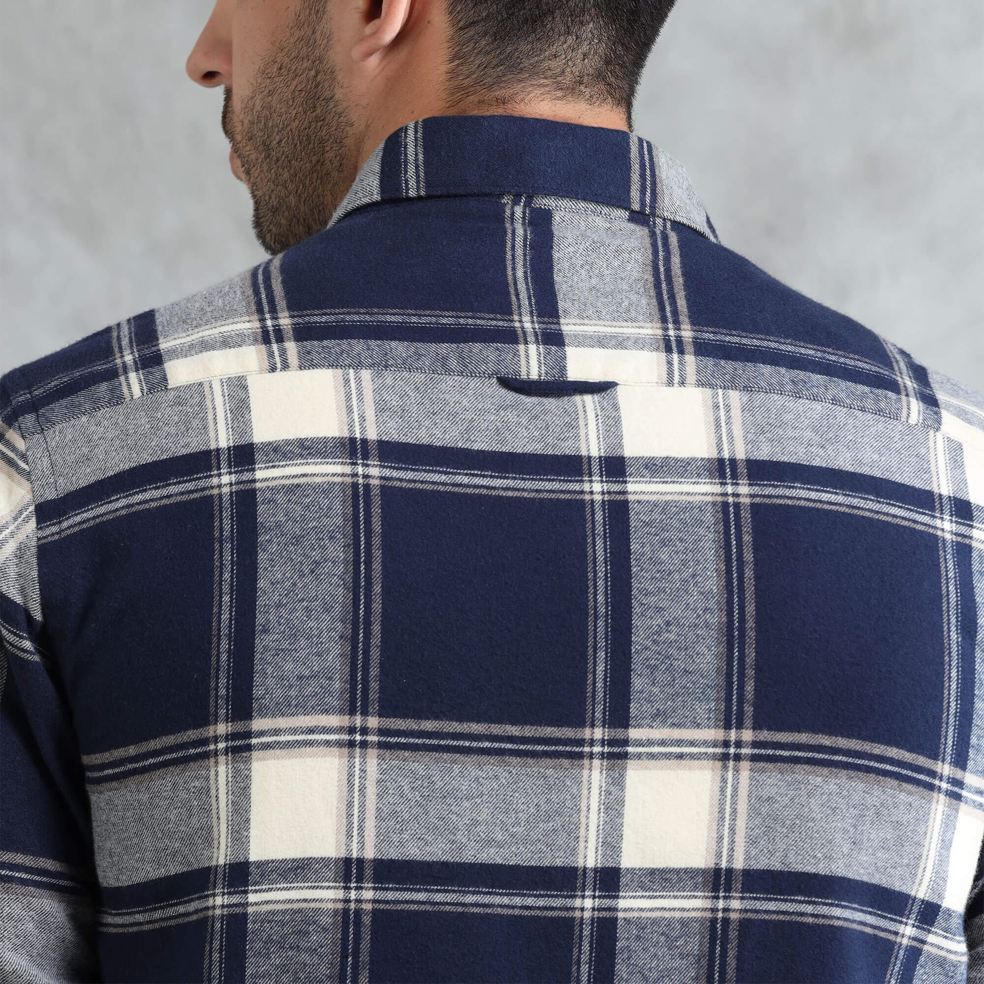 Lumber Flannel Check Shirt In Midnight Blue