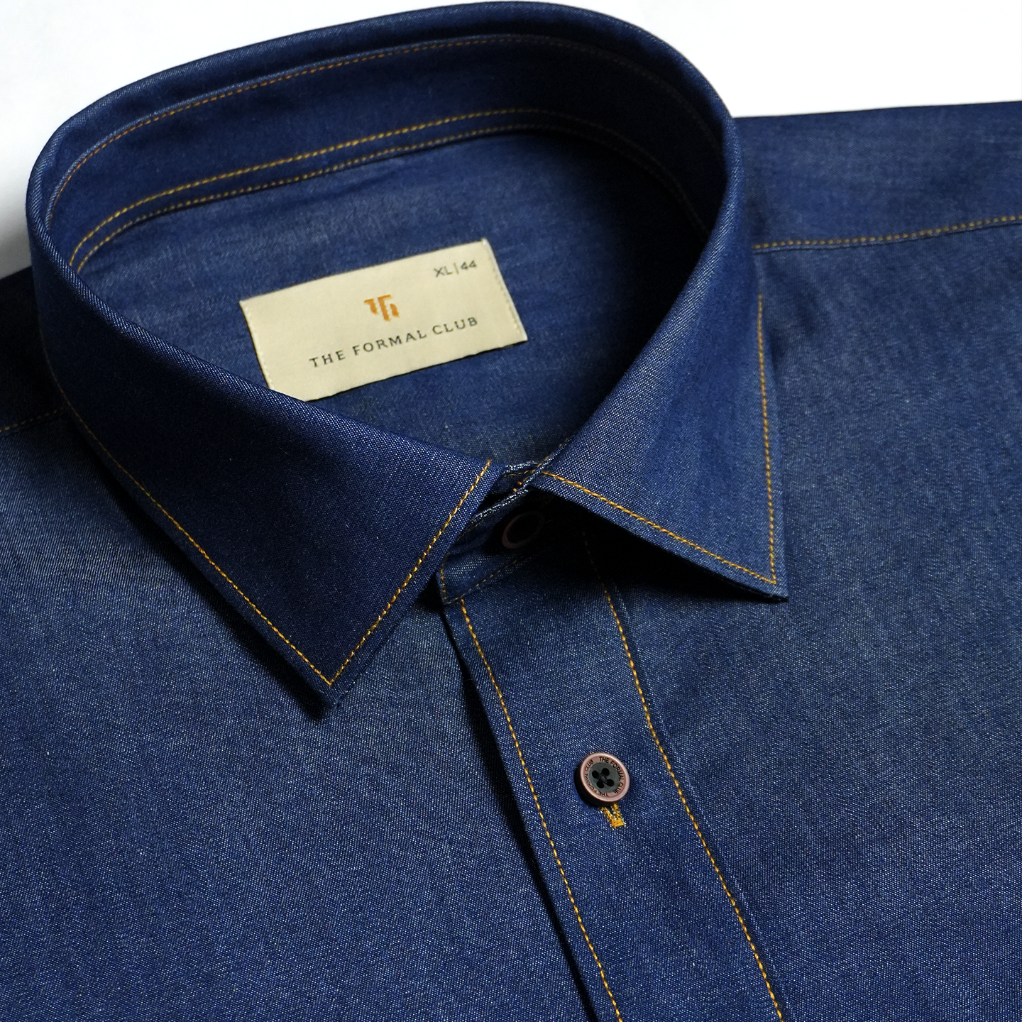 The Legend Denim Mens Shirt In Midnight Indigo