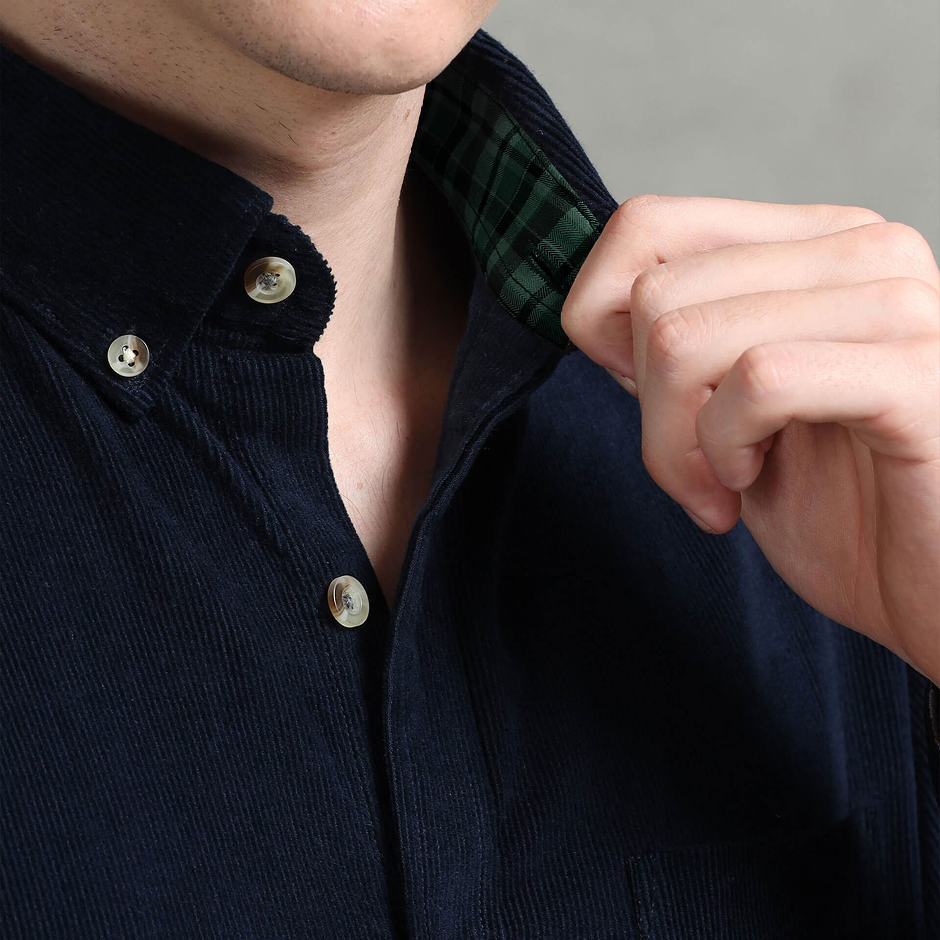 Cruise Corduroy Shirt In Navy Saphire