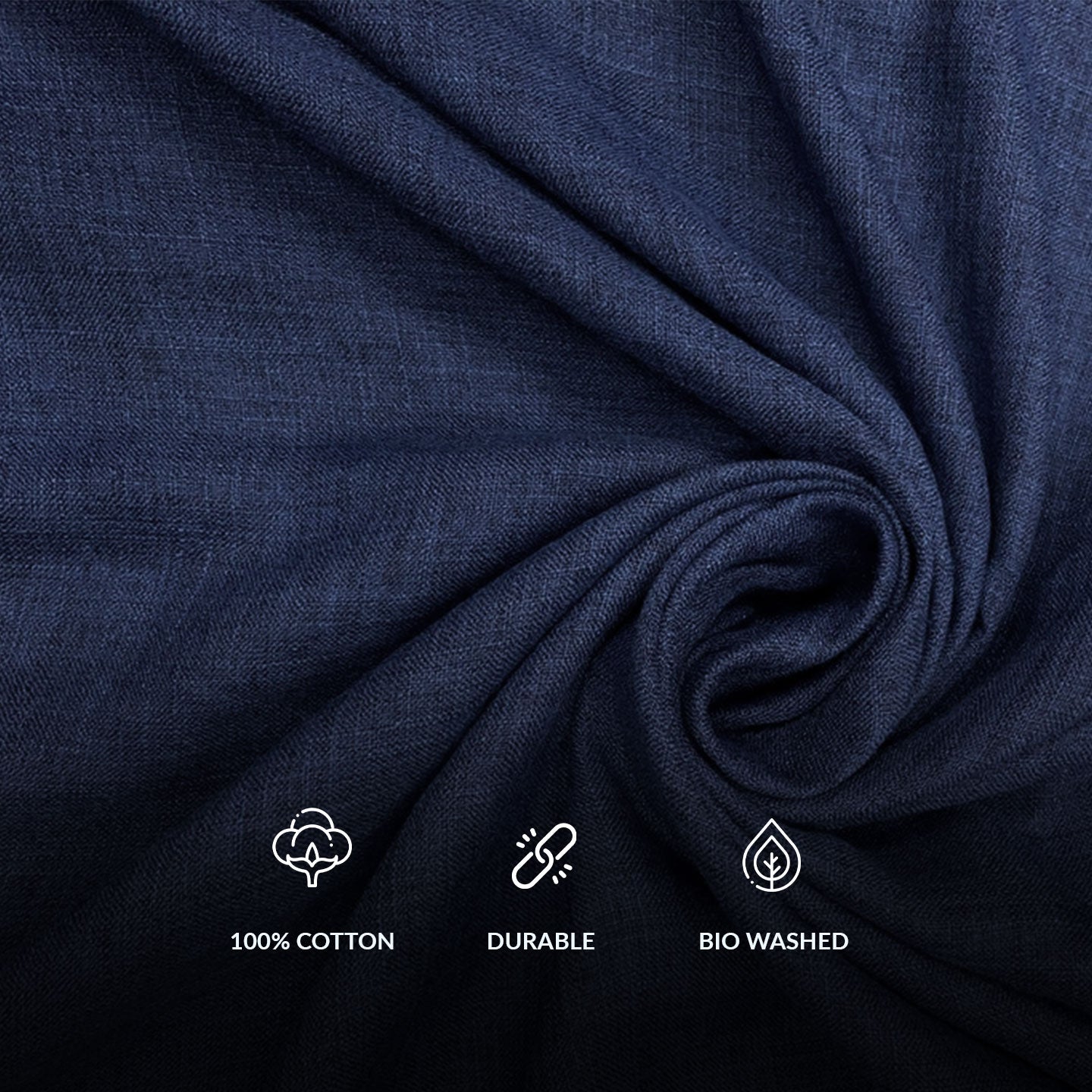 Breeze Linen Full Sleeves Shirt In French Navy