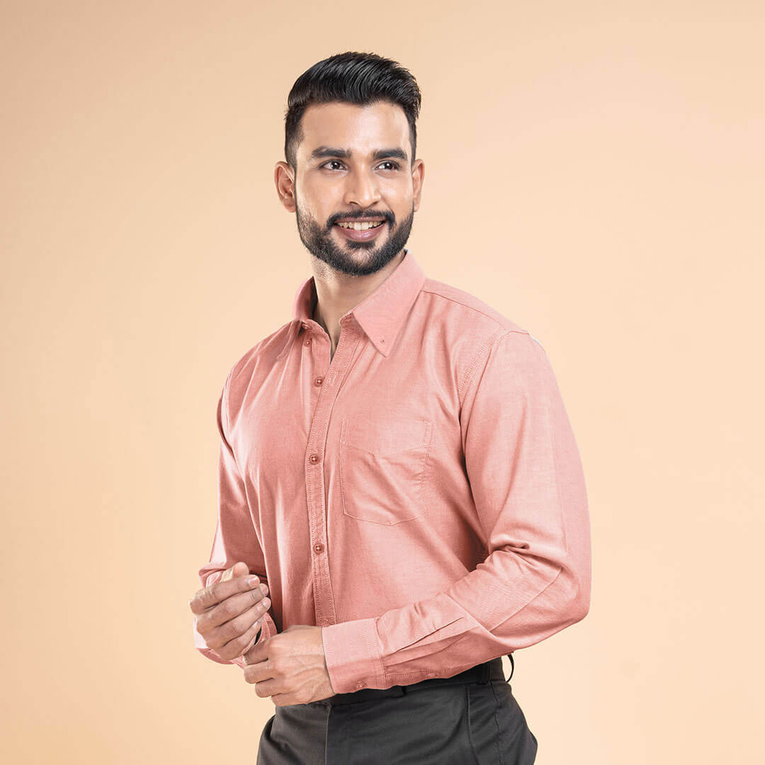 Regal Oxford Solid shirt in Flamingo