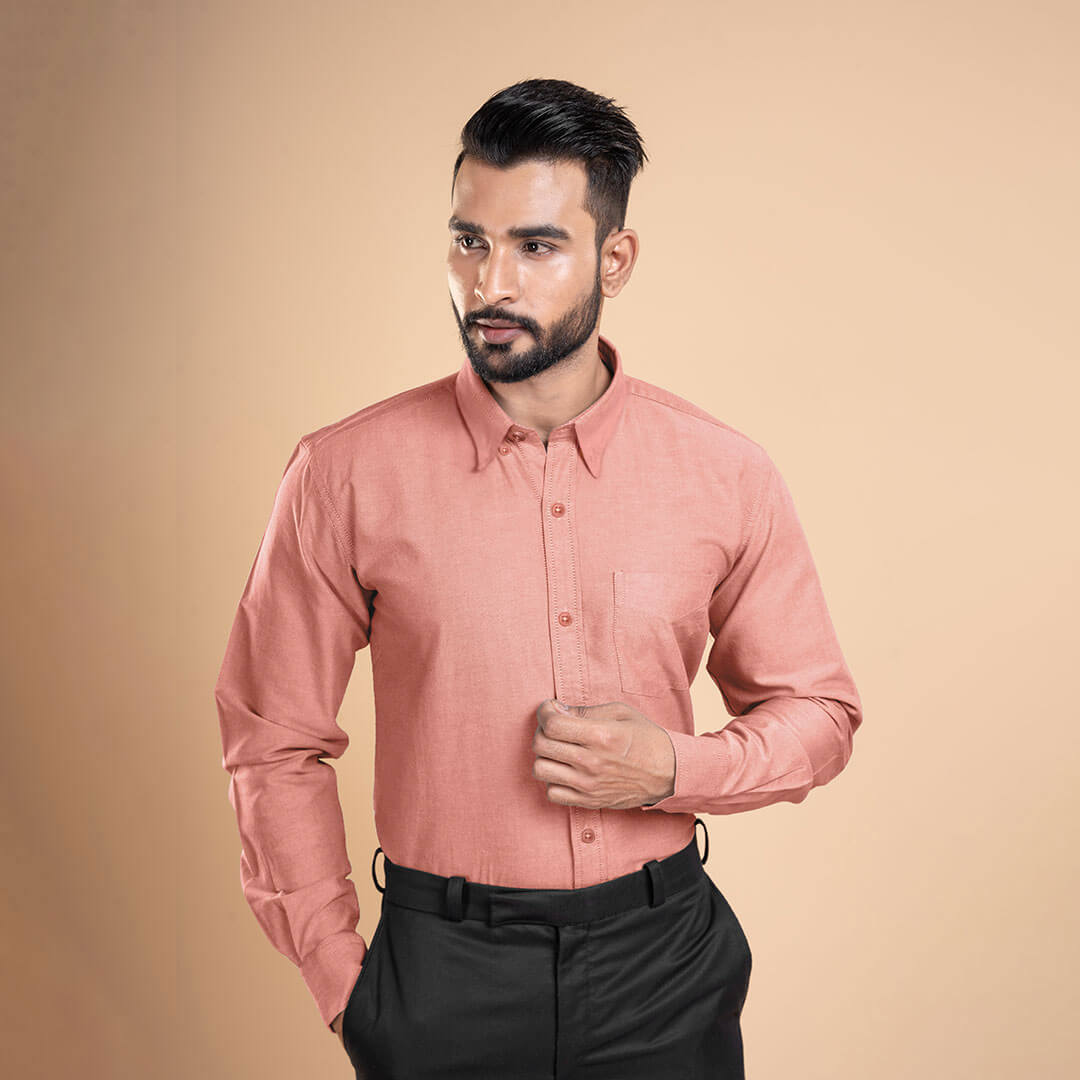 Regal Oxford Solid shirt in Flamingo