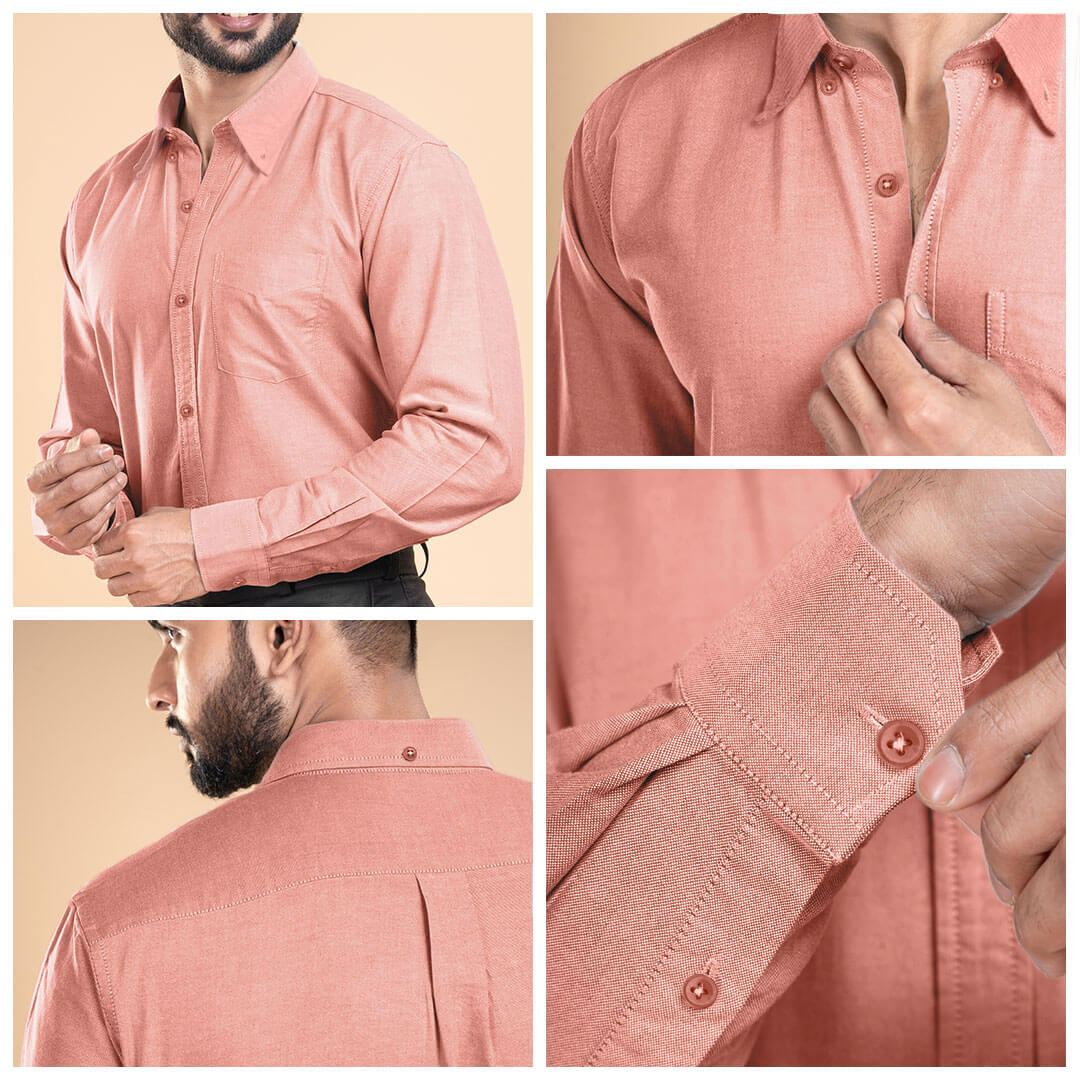 Regal Oxford Solid shirt in Flamingo