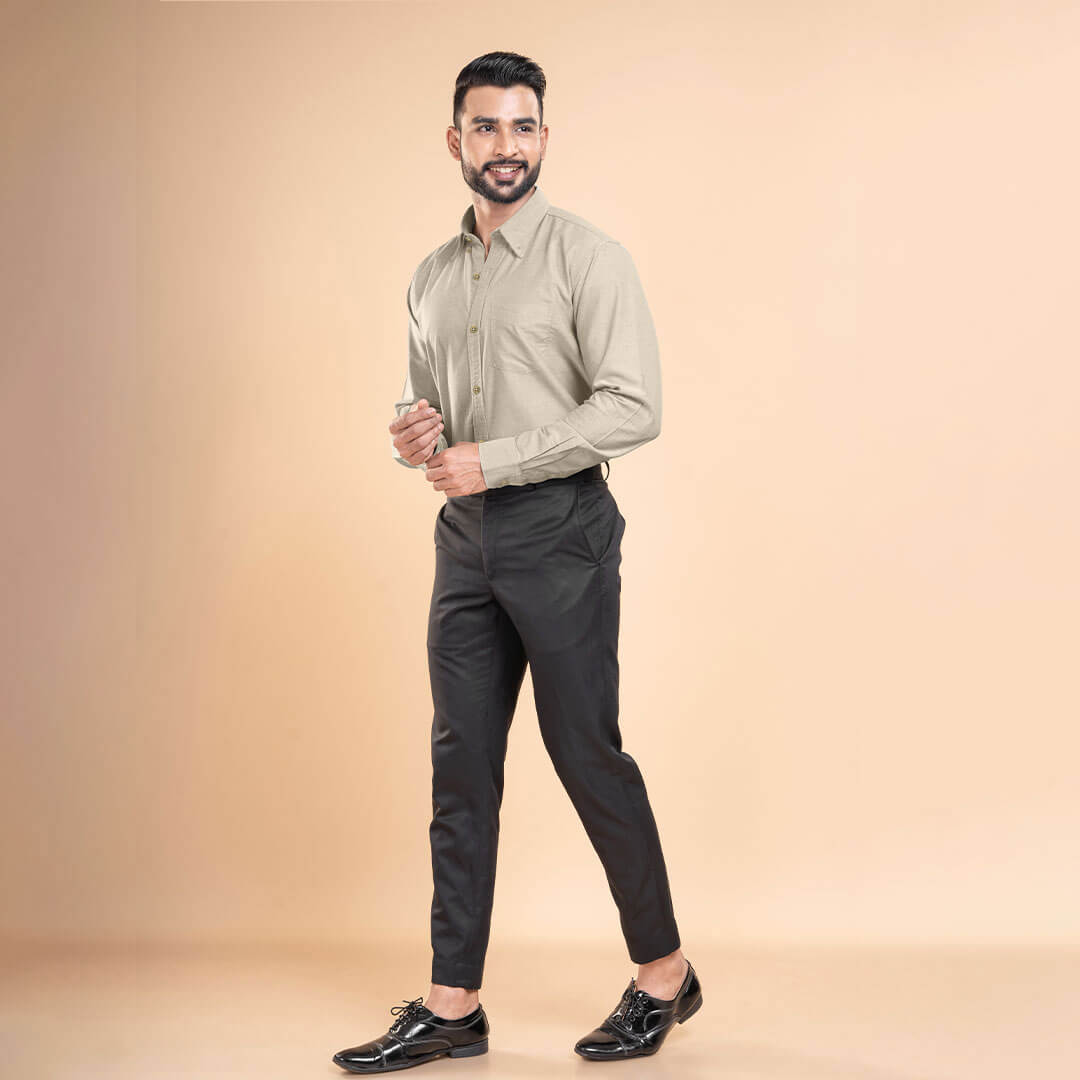Regal Oxford Solid shirt in Almond