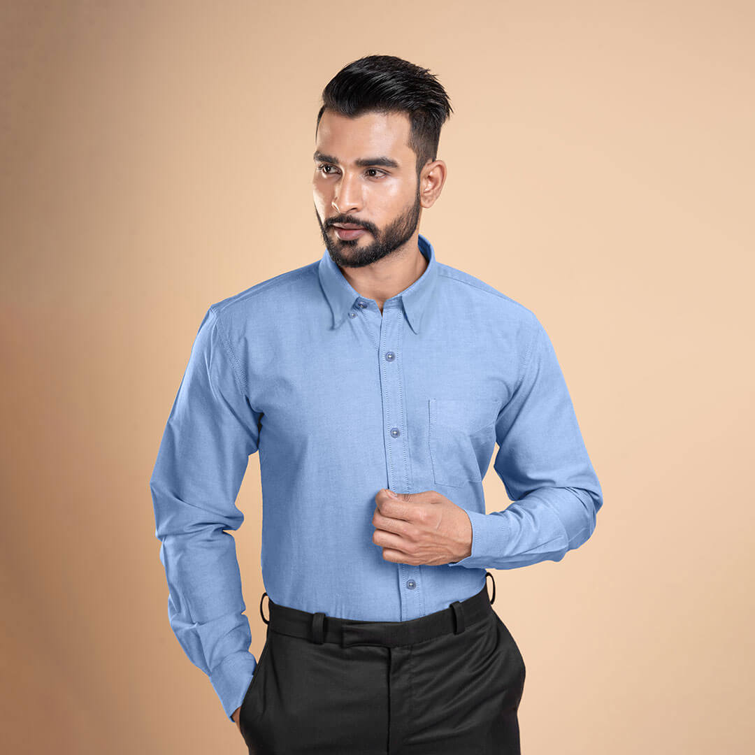 Regal Oxford Solid shirt in Ice Blue