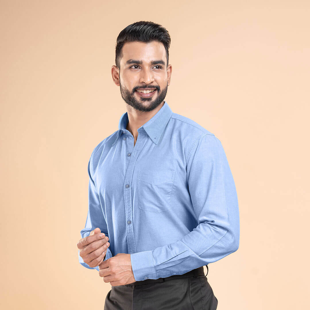 Regal Oxford Solid shirt in Ice Blue