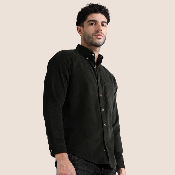 Cruise Corduroy Shirt In Pine Green