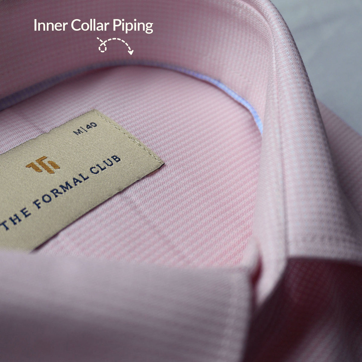 Statemans Micro Dobby Checks Shirt In Dusty Pink