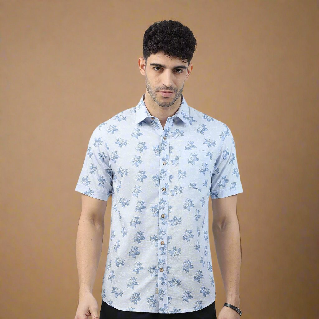 Breeze Oxford Shirt In Blue Maple Leaf