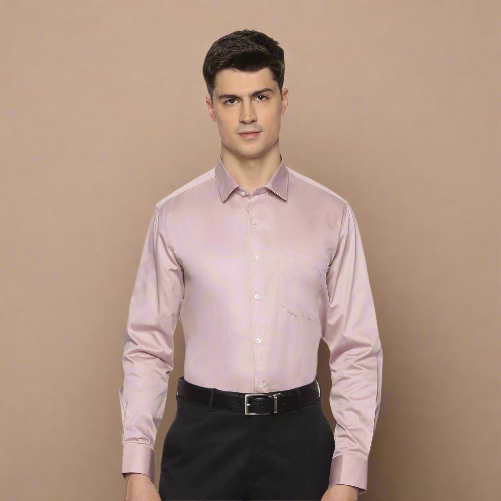 Swiss Finish Giza Cotton Shirt In Mauve