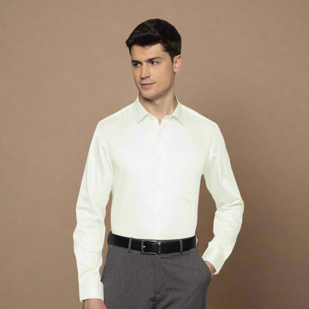 Swiss Finish Giza Cotton Shirt In Cream