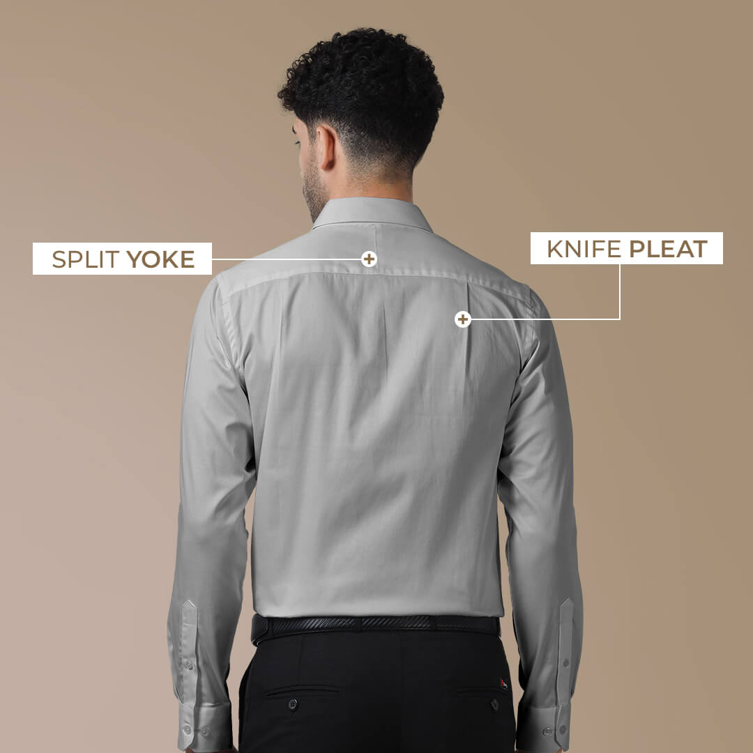 Cambridge Giza Cotton Shirt In Pewter