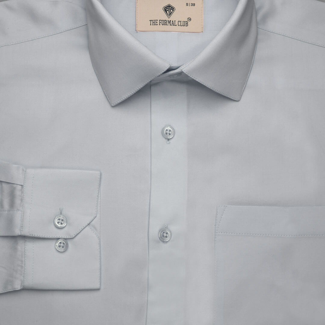 Cambridge Giza Cotton Shirt In Pewter