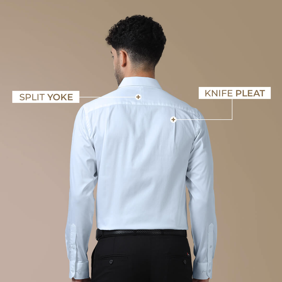 Cambridge Giza Cotton Shirt In Powder Blue