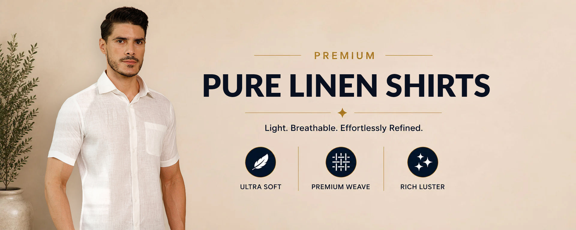 PURE LINEN SHIRTS FOR MEN