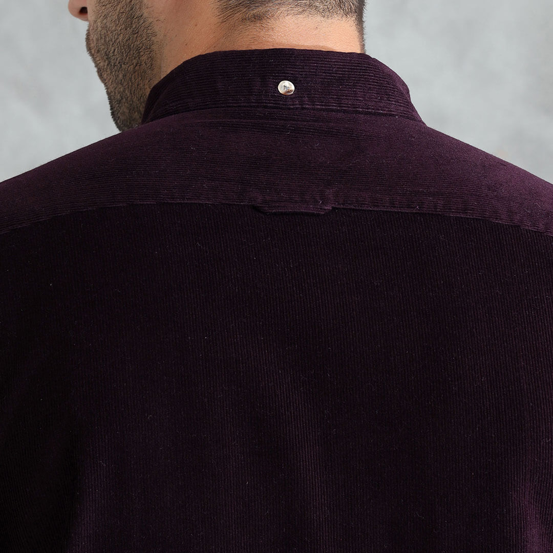 Cruise Corduroy Shirt In Purple Berry