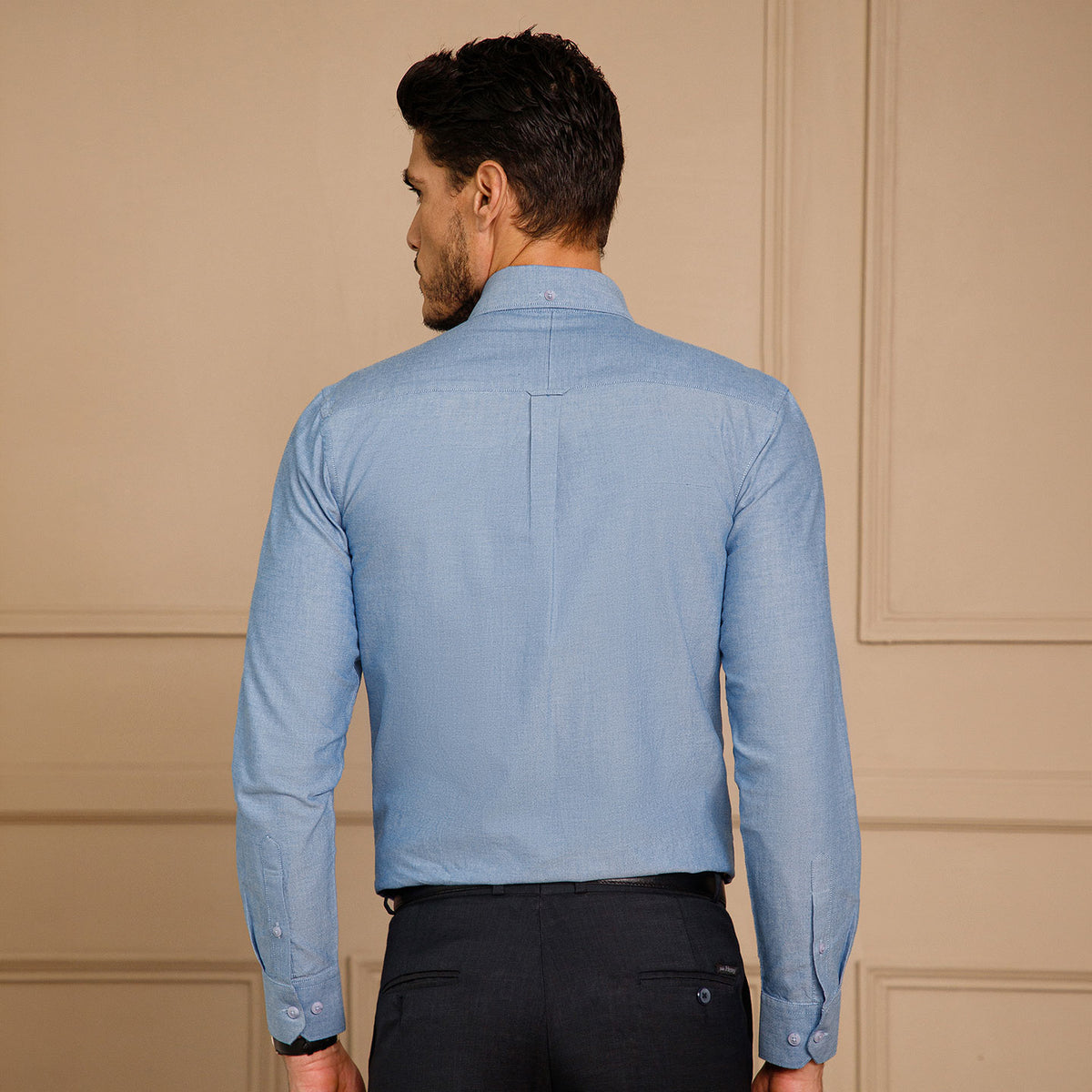 Regal Oxford Chambray Shirt in Ice Blue