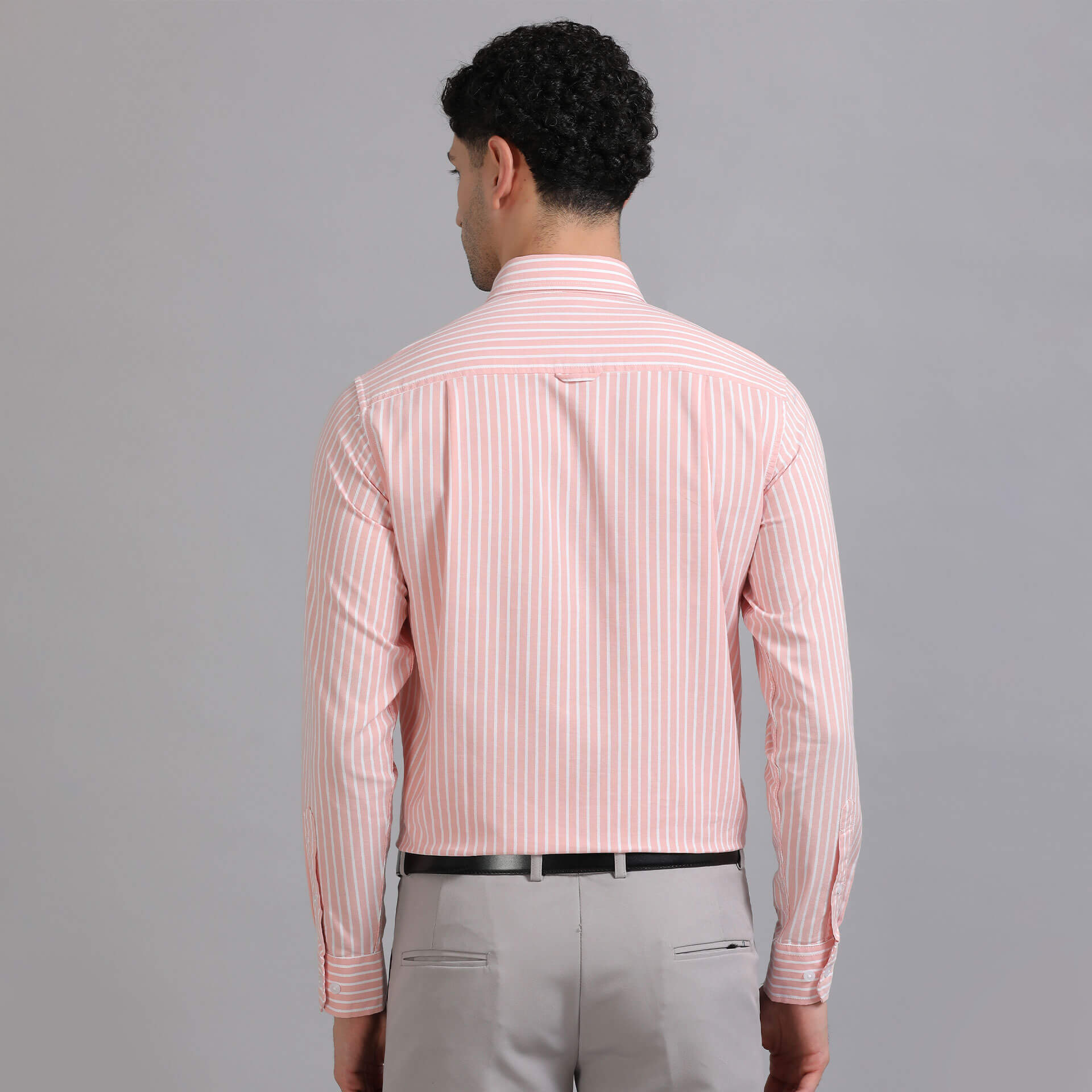 Regal Oxford Stripe Shirt In Carrot