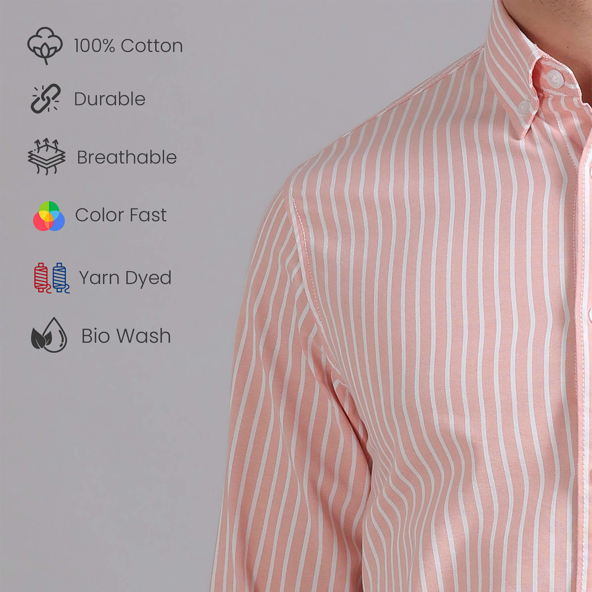 Regal Oxford Stripe Shirt In Carrot