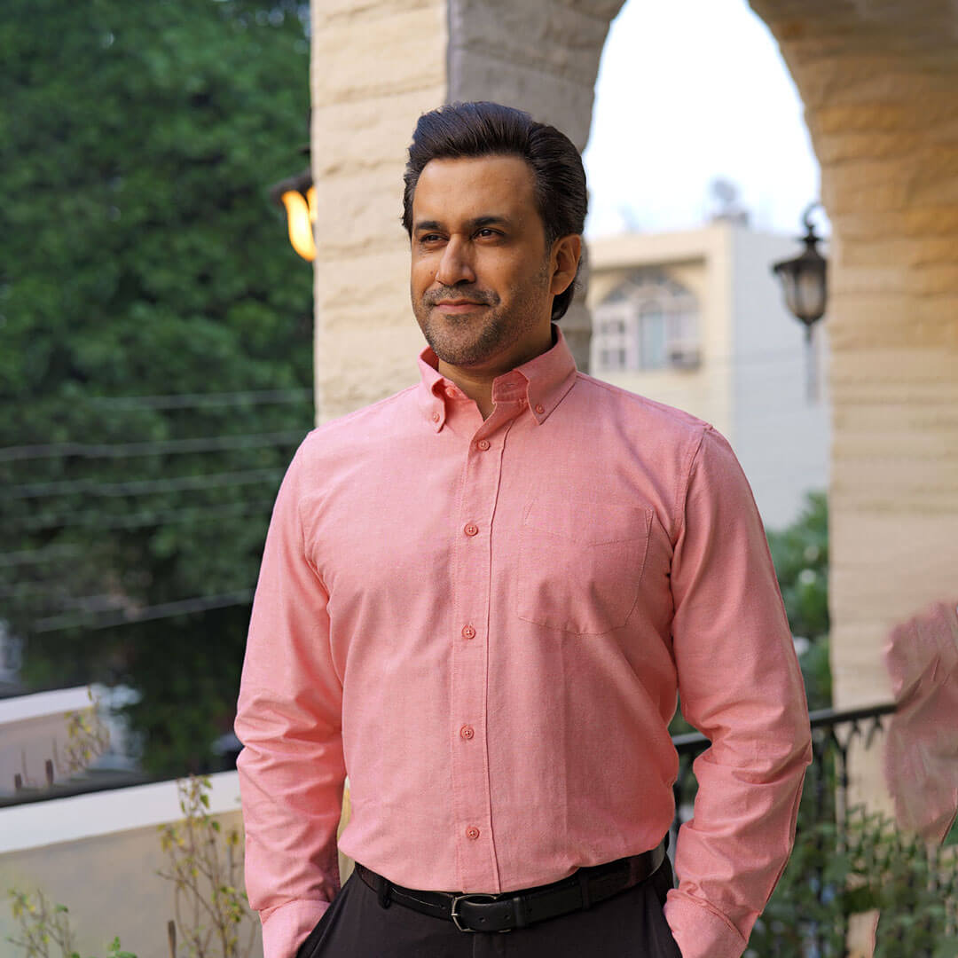 Regal Oxford Solid shirt in Flamingo