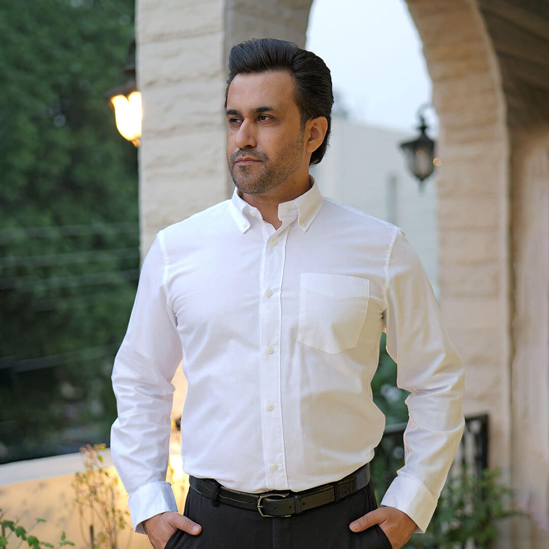 Regal Oxford Solid shirt in Cloud White