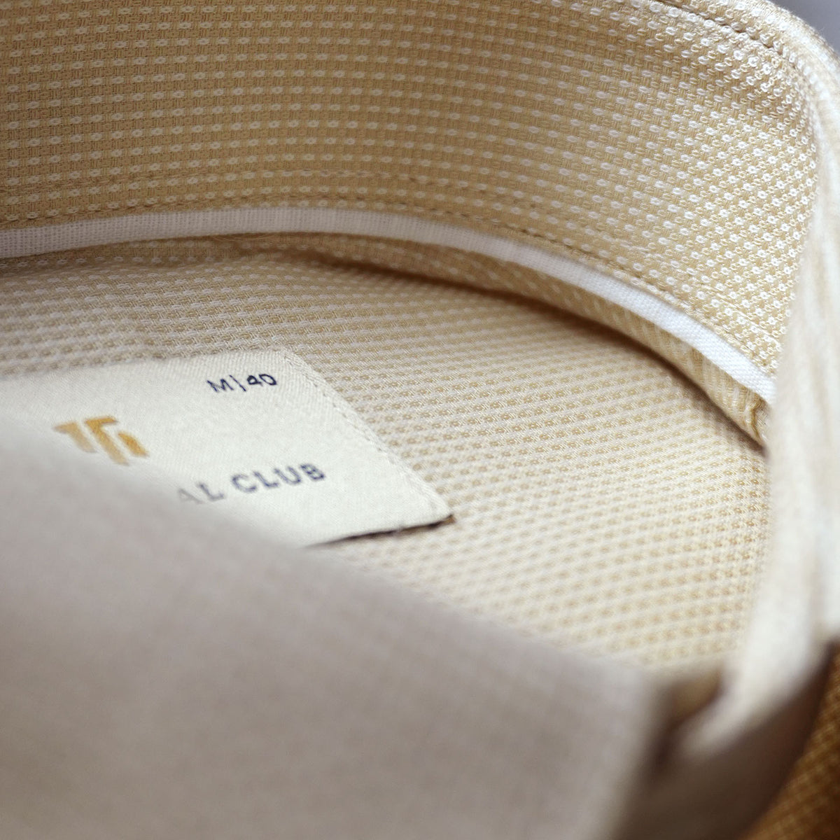 Regent Dobby Check Shirt In Champagne