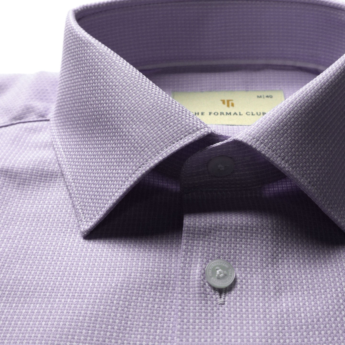 Regent Dobby Check Shirt In Lavender