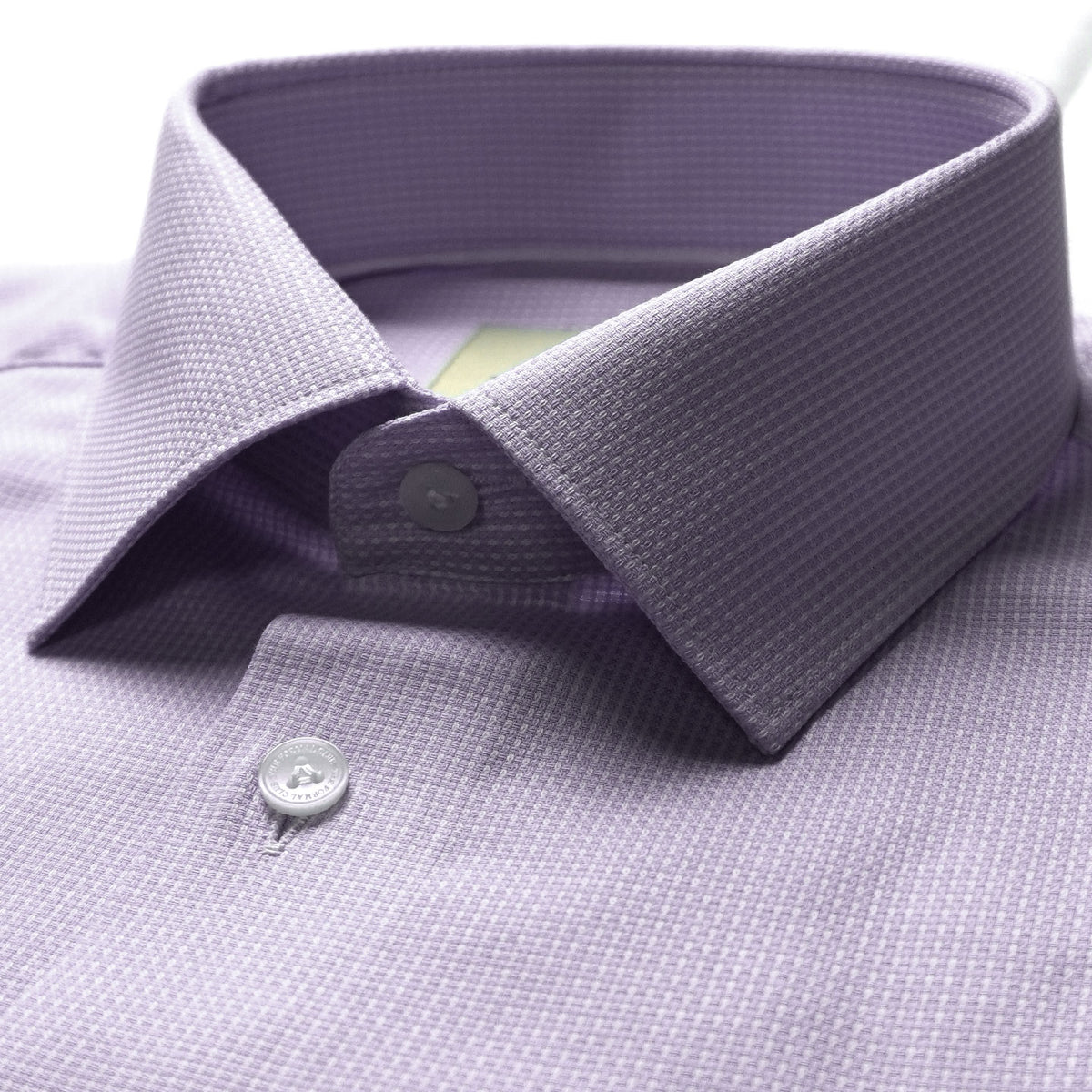 Regent Dobby Check Shirt In Lavender
